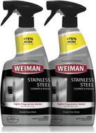 🧼 weiman stainless steel cleaner - 2 pack: guards against fingerprints, delivers a spotless shine for appliances like refrigerators, dishwashers, ovens, and grills logo