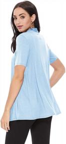 img 2 attached to Chic And Versatile: Women'S Short Sleeve Draped Cardigan For Casual And Office Wear