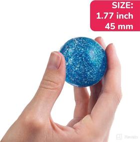 img 3 attached to 🌟 Entervending 45 mm Glitter Bounce Balls in Bucket - 12 Pcs Large Hi Bounce Balls for Kids - Rubber Balls for Kids - High-Quality Bouncy Balls