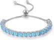 stylish cinily women's opal tennis bracelet - adjustable silver plating with opulent opal stone - ideal fashion jewelry gift available in sterling silver, rose and yellow gold plating logo