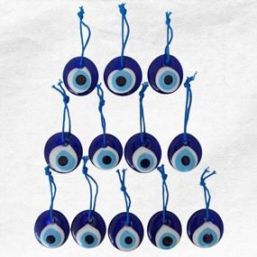 img 2 attached to Поднимите свой декор с помощью Erbulus Turkish Blue Evil Eye Beads - 12 Pack Perfect для защиты дома и свадебных сувениров