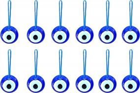 img 4 attached to Elevate Your Décor With Erbulus Turkish Blue Evil Eye Beads - 12 Pack Perfect For Home Protection And Wedding Favors