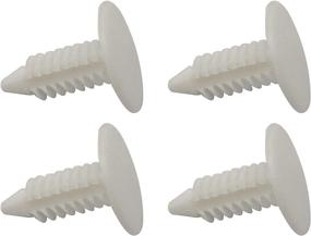 img 1 attached to Secos Autoparts Set of 4 Front Bumper 🔌 Plugs for License Plate Holes, New 6-7mm Hole Size (White)