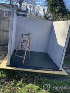 img 1 attached to Grey Keter Artisan Shed - Modern Design - Large 9X7 Foot Outdoor Storage With Floor For Patio Furniture, Tools, Lawn Mower, And Bike Storage review by Heather Schmidt