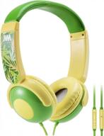 mumba kids headphones: safe, adjustable and colorful over-ear headsets for girls with microphone logo