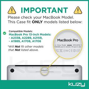 img 2 attached to Прозрачный жесткий чехол Kuzy, совместимый с MacBook Pro 13 дюймов 2021-2016 гг. — полностью вентилируемая защита