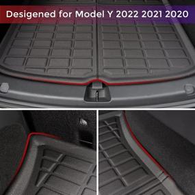 img 3 attached to 🚙 TAPTES Rear Trunk Mats Cargo Mat for Model Y Accessories 2022, 2021, 2020 - All-Protection Waterproof Trunk Cargo Liner Floor Mats - Fit for 5 Seater SUV