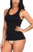 flattering and comfortable: cindylover women's seamless shapewear tank top for tummy control and undergarment support in size l (black) logo
