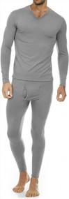 img 4 attached to Stay Cozy In Cold Weather With Thermajohn Men'S V-Neck Thermal Underwear Set