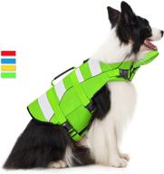 petglad dog life jacket with chin float, pet life vest with rescue handle 🐶 for small medium large dogs - adjustable swimming vest float coat for swimming, boating, and surfing логотип