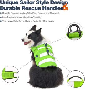 img 1 attached to Petglad Dog Life Jacket with Chin Float, Pet Life Vest with Rescue Handle 🐶 for Small Medium Large Dogs - Adjustable Swimming Vest Float Coat for Swimming, Boating, and Surfing