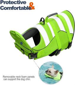 img 3 attached to Petglad Dog Life Jacket with Chin Float, Pet Life Vest with Rescue Handle 🐶 for Small Medium Large Dogs - Adjustable Swimming Vest Float Coat for Swimming, Boating, and Surfing