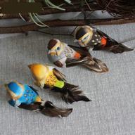add realistic touch to your décor with simulated foam sparrow birds - set of 4 for diy crafts, home & garden decorating logo