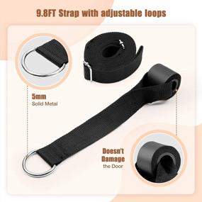 img 3 attached to Portzon Adjustable Leg Stretcher Lengthen Ballet Stretch Band - Easy Install On Door Flexibility Stretching Leg Strap Great Cheer Dance Gymnastics Trainer Stretching Equipment Taekwondo Training