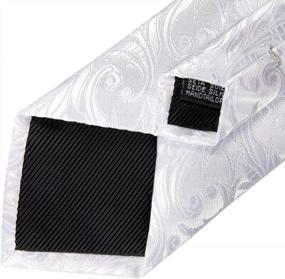 img 1 attached to Men'S Silk Tie And Pocket Square Set Woven Formal Necktie Cufflink Solid Ties