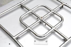 img 2 attached to 18-Inch Onlyfire Stainless Steel Square Fire Pit Flat Pan Burner Ring Assembly