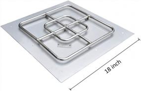 img 1 attached to 18-Inch Onlyfire Stainless Steel Square Fire Pit Flat Pan Burner Ring Assembly