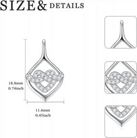 img 2 attached to Sterling Silver Dangle Drop Leverback Earrings For Women - WINNICACA