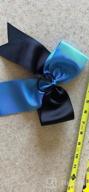 img 1 attached to Purple And Black 8 Inch Jumbo Cheerleading Bows Hair Tie Ponytail Holder review by Paul Lawson