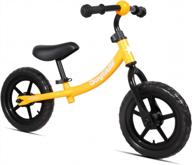 joystar 12 inch balance bike for 18months, 2, 3, 4, and 5 years old boys and girls - lightweight toddler bike with adjustable handlebar and seat - no pedal bikes for kids birthday gift logo