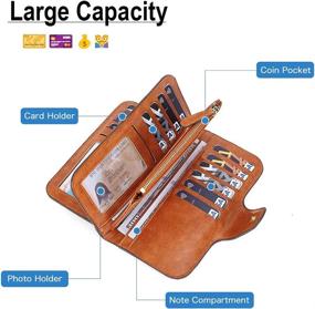 img 3 attached to 👜 Efficient CLUCI Designer Magnetic Organizer Billfolds: Women's Handbags & Wallets for Streamlined Wallet Organization