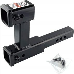 img 1 attached to TOPTOW 2-Inch Receiver Dual Hitch Extension - Extend Up To 10 Inches With 7.5 Inch Riser