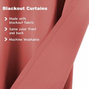 img 1 attached to Blackout Curtains And Drapes - Triple Weave Energy Saving Solid Coral Curtains For Girls Room Thermal Insulated Gromment Curtain Panels, Coral Drapes For Kids Room, Coral, 2 Panel, 52" W X 84" L