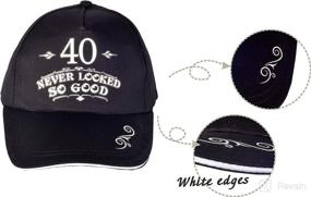 img 2 attached to 🎉 40th Birthday Hat and Sash for Men: Celebrate in Style with 40 Never Looked So Good Baseball Cap and Sash!