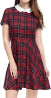 allegra womens checks collar sleeves women's clothing ~ dresses logo