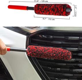 img 2 attached to YISHARRY LI Car Wheel Brush Kit (3 Pack), Soft Synthetic Brush Set with Detail Brush – Ideal for Efficient Cleaning