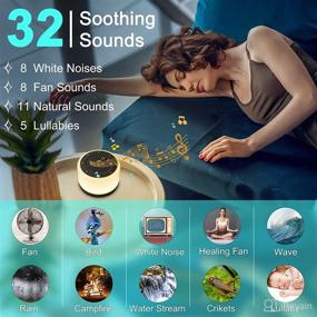 img 3 attached to 🔇 Vicsoon Sleep Noise Maker Machine: White Noise Machine for Babies, Kids, and Adults - 32 Soothing Sounds, 7 Colors Night Lights, 5 Timer & Memory Features Included