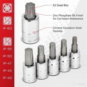 img 1 attached to CARBYNE Torx Plus Bit Socket Set - 13 Piece, IP-8 to IP-60, S2 Steel Bits, CRV Sockets