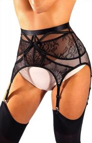 img 1 attached to Sofsy Lace Garter Belt/Suspender Belt With Clips For Women'S Thigh High Stockings (Stockings Sold Separately)