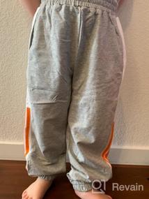 img 8 attached to Black5080 Gray5073 Toddler Athletic Dinosaur Sweatpants Boys' Clothing in Pants