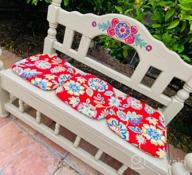 img 1 attached to Add Comfort And Color To Your Patio With BrylaneHome'S Geranium Orange Chair Cushion review by Allison Acosta