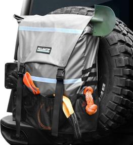 img 4 attached to ALL-TOP Spare Tire Trash Bag: Heavy Duty Offroad Trasharoo Bag for Jeep, Truck, SUV & Car - Rhino Grey (Fits up to 40'' Tire)