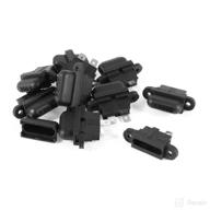 uxcell 10 pack automotive atc blade fuse holder seat cover - black logo