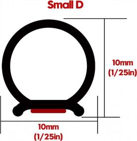 img 2 attached to Universal Door Seal Strip D-Shape Weather Stripping With Self-Adhesive For Soundproofing, Noise Insulation, And Window/Door Sealing - 2/5" (W) X 2/5" (T) X 39.4' (L)