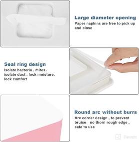 img 1 attached to 🌸 Lefuyan Wet Wipes Dispenser: Stylish Holder for Vanity, Countertops, Office - White Pink