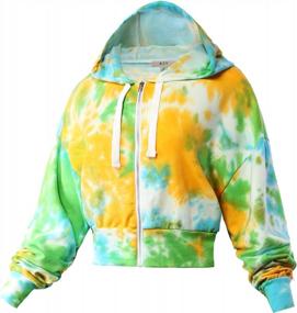 img 3 attached to Women'S Casual Fitted Zip Up Hoodie With Drawstring And Kangaroo Pocket