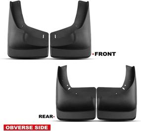 img 2 attached to 🚘 A-Premium Splash Guards Mud Flaps: Compatible with Chevrolet Silverado 2500 HD Avalanche 1500 Tahoe GMC Sierra 1500 2500 HD Yukon XL 1500 (with Fender Flares) Mudguards Mudflaps 12495822 12495823