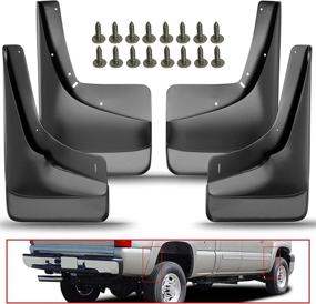 img 4 attached to 🚘 A-Premium Splash Guards Mud Flaps: Compatible with Chevrolet Silverado 2500 HD Avalanche 1500 Tahoe GMC Sierra 1500 2500 HD Yukon XL 1500 (with Fender Flares) Mudguards Mudflaps 12495822 12495823