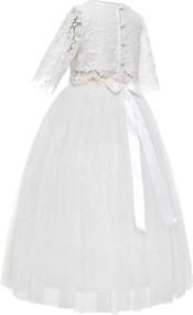 img 1 attached to 👗 Stylish Ekidsbridal Crossed Straps Bridesmaid Dresses: Fashionable Girls' Clothing Collection
