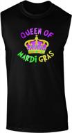 queen of mardi gras dark muscle shirt by tooloud logo