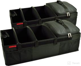 img 4 attached to 🧺 Ascot Picnic - Durable Trunk Organizer with Non-Slip Base - 70 Pound Capacity - 30x15 inches - Pack of 2 - Black