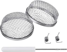 img 4 attached to Miady RV Furnace Vent Screen - 2 Pack Insect Bug Covers for Camper Heater Exhaust Vents - 2.8" Stainless Steel Mesh Screens - Includes Installation Tool