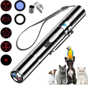 img 4 attached to Cat and Dog Laser Pointer Toy with 7 Adjustable Patterns - Long Range, 3 Modes, Interactive and USB Rechargeable