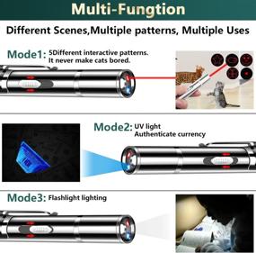 img 1 attached to Cat and Dog Laser Pointer Toy with 7 Adjustable Patterns - Long Range, 3 Modes, Interactive and USB Rechargeable