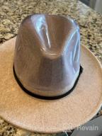 картинка 1 прикреплена к отзыву Lisianthus Women's Wide Brim Panama Hat with Belt Buckle - Classic Fedora Style in Wool от Casey Tatum