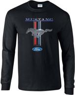 🐎 ford mustang pony & stripes: men's long sleeve t-shirt for racing performance of the classic muscle car логотип